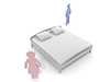 Bedroom ｜ Living ｜ Men ｜ Women ――Pictograms ｜ People ｜ Illustrations ｜ Free Materials ｜ Pictograms