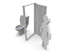 Toilet ｜ Time ｜ Midnight ｜ Trouble-Pictogram ｜ Person ｜ Illustration ｜ Free material ｜ Pictogram