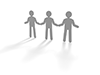 Friends ｜ Cooperation ｜ Holding Hands ――Pictogram ｜ Person ｜ Illustration ｜ Free Material ｜ Pictogram