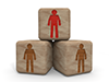 3 people | People | Building blocks-Pictograms | People | Illustrations | Free materials | Pictograms