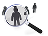 Search ｜ People ｜ Find --Pictogram ｜ People ｜ Illustrations ｜ Free Materials ｜ Pictograms