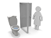 Toilet ｜ Midnight ｜ Women ｜ Frequent urination --Pictogram ｜ People ｜ Illustrations ｜ Free materials ｜ Pictograms