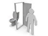 Trouble ｜ Frequent urination ｜ Toilet ｜ Men-Pictogram ｜ Person ｜ Illustration ｜ Free material ｜ Pictogram