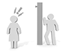Stalker ｜ Act ｜ Annoyance ｜ Woman-Pictogram ｜ Person ｜ Illustration ｜ Free Material ｜ Pictogram