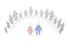 Two people ｜ Meeting ｜ People ｜ Surrounding --Pictogram ｜ Person ｜ Illustration ｜ Free material ｜ Pictogram