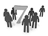 Seven people ｜ Number 7 --Pictogram ｜ People ｜ Illustrations ｜ Free materials ｜ Pictograms