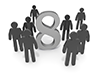 Eight people | Number 8-pictogram | Person | Illustration | Free material | Pictogram