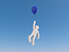 High in the sky ｜ Balloons ｜ Blue sky --Pictogram ｜ People ｜ Illustrations ｜ Free materials ｜ Pictograms